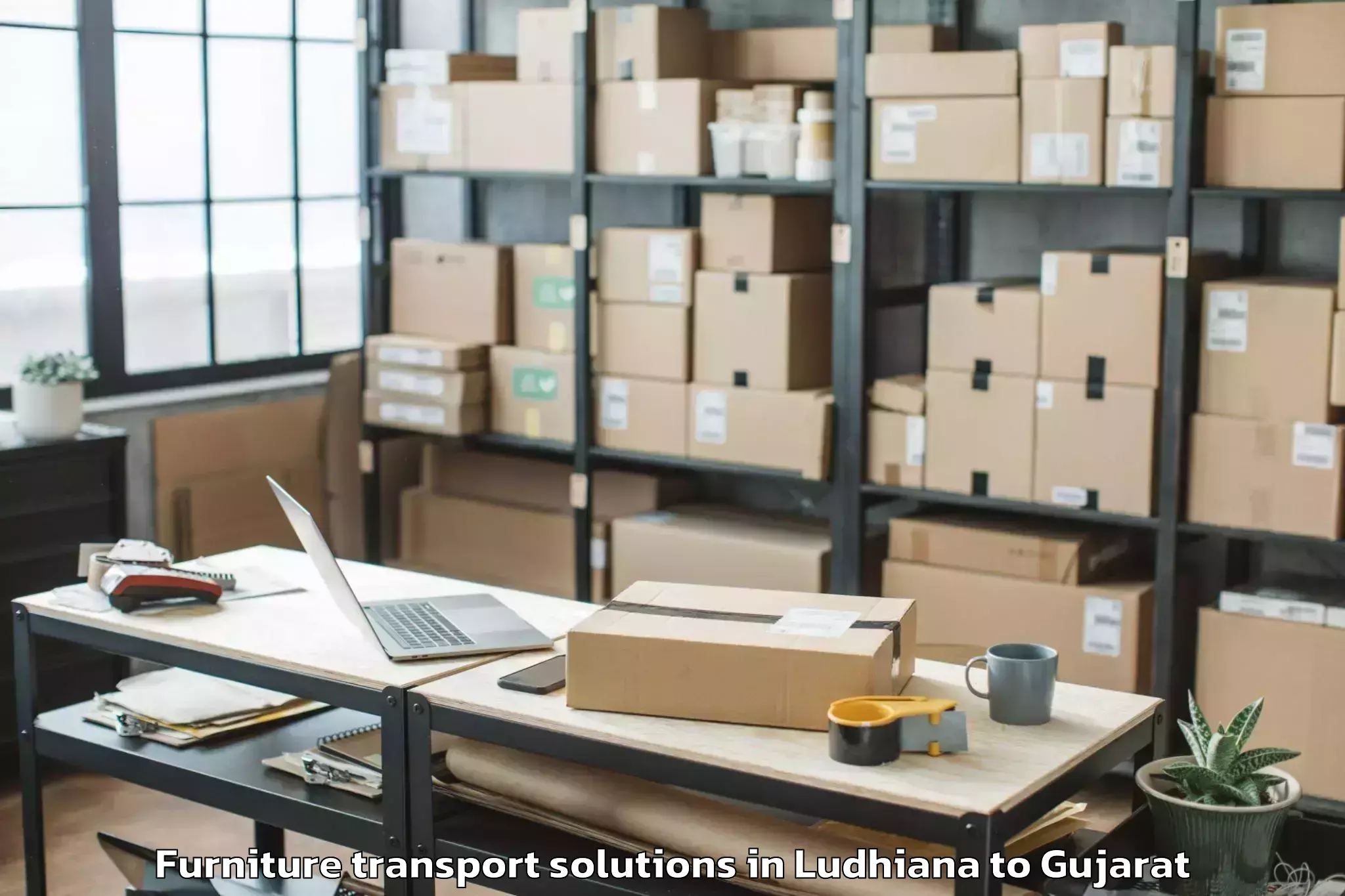 Ludhiana to Limbdi Furniture Transport Solutions